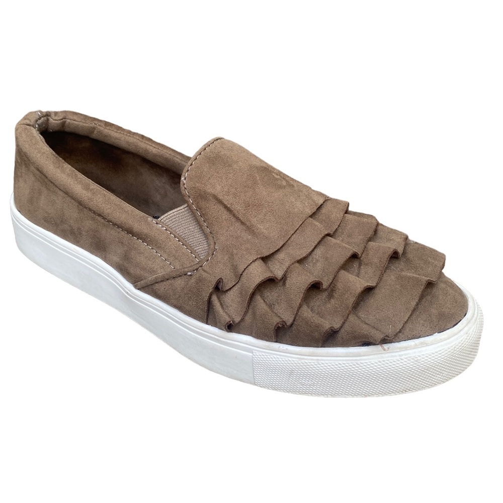 Mia Margaret Brown  Ruffle Slip On Loafer, Ruffle Sneaker, Ruffle never worn